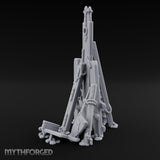 Rope-Lashed Timber-Scattered Ruined Trebuchet Miniature for Dungeons and Dragons, Pathfinder or other TTRPGs