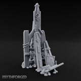 Rope-Lashed Timber-Scattered Ruined Trebuchet Miniature for Dungeons and Dragons, Pathfinder or other TTRPGs