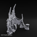 Rope-Lashed Totem-Masked Tribal Bamboo Palisade Scene Miniature for Dungeons and Dragons, Pathfinder or other TTRPGs