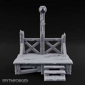 Rope-Strung Splinter-Edged Execution Scaffold Miniature for Dungeons and Dragons, Pathfinder or other TTRPGs