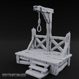 Rope-Strung Splinter-Edged Execution Scaffold Miniature for Dungeons and Dragons, Pathfinder or other TTRPGs