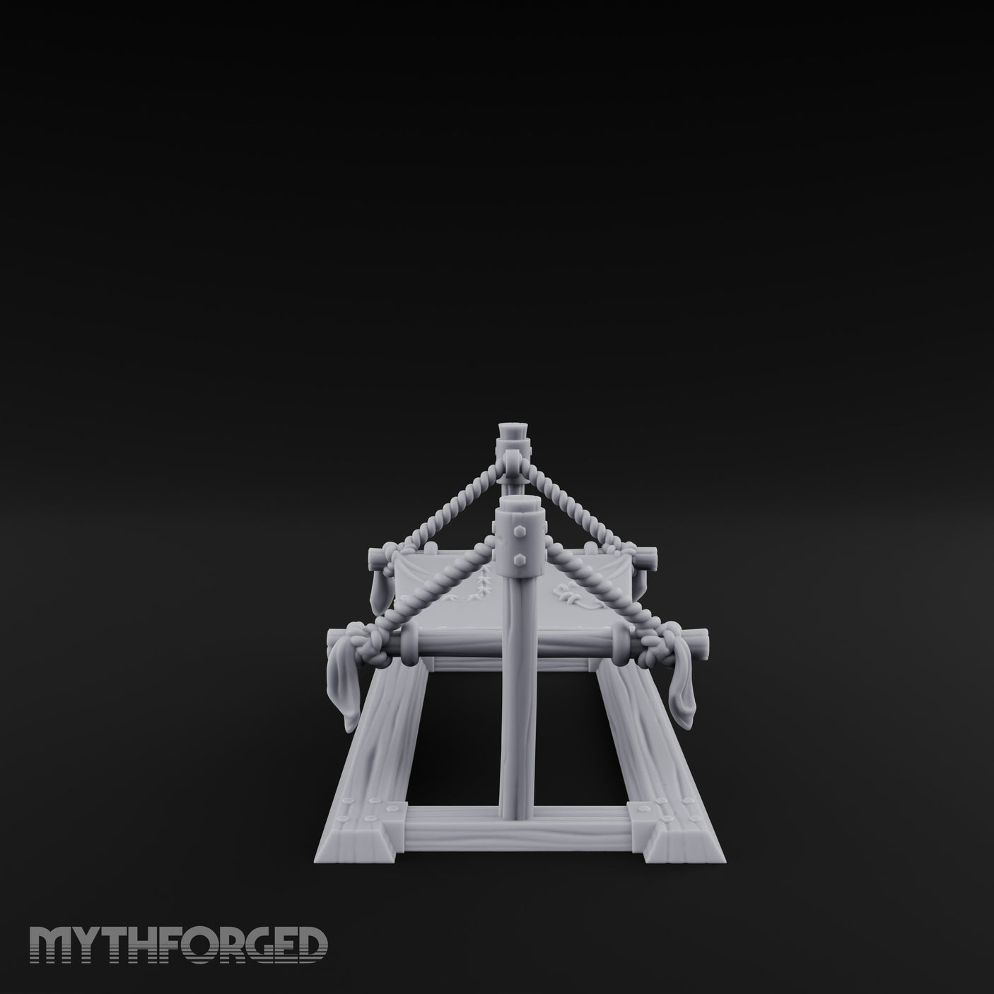 Rope-Strung Timber-Framed Hammock Miniature for Dungeons and Dragons, Pathfinder or other TTRPGs