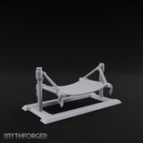Rope-Strung Timber-Framed Hammock Miniature for Dungeons and Dragons, Pathfinder or other TTRPGs