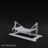 Rope-Strung Timber-Framed Hammock Miniature for Dungeons and Dragons, Pathfinder or other TTRPGs