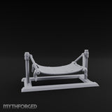 Rope-Strung Timber-Framed Hammock Miniature for Dungeons and Dragons, Pathfinder or other TTRPGs