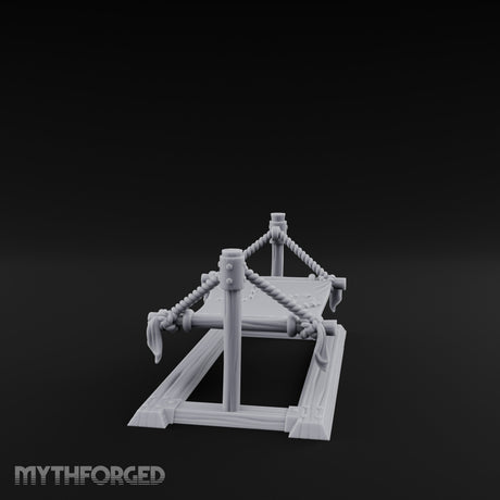 Rope-Strung Timber-Framed Hammock Miniature for Dungeons and Dragons, Pathfinder or other TTRPGs