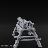 Rope-Tied Scale-Heavy Fish Drying Rack Miniature for Dungeons and Dragons, Pathfinder or other TTRPGs