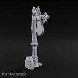 Rope-Wrapped Fleur-de-Lis Topped Candlelit Sign Post Miniature for Dungeons and Dragons, Pathfinder or other TTRPGs