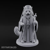 Rosary Clutching Tabaxi Cleric Miniature for Dungeons and Dragons, Pathfinder or other TTRPGs