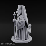 Rosary Clutching Tabaxi Cleric Miniature for Dungeons and Dragons, Pathfinder or other TTRPGs