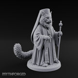 Rosary Clutching Tabaxi Cleric Miniature for Dungeons and Dragons, Pathfinder or other TTRPGs