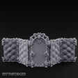 Rose-Arched Button-Tufted Noble Folding Screen Miniature for Dungeons and Dragons, Pathfinder or other TTRPGs