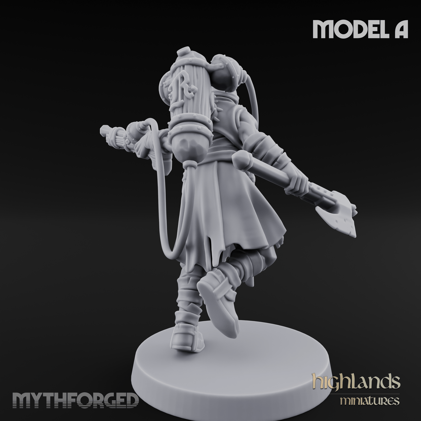 Enhanced Human Artificers A Miniature for Dungeons and Dragons, Pathfinder or other TTRPGs