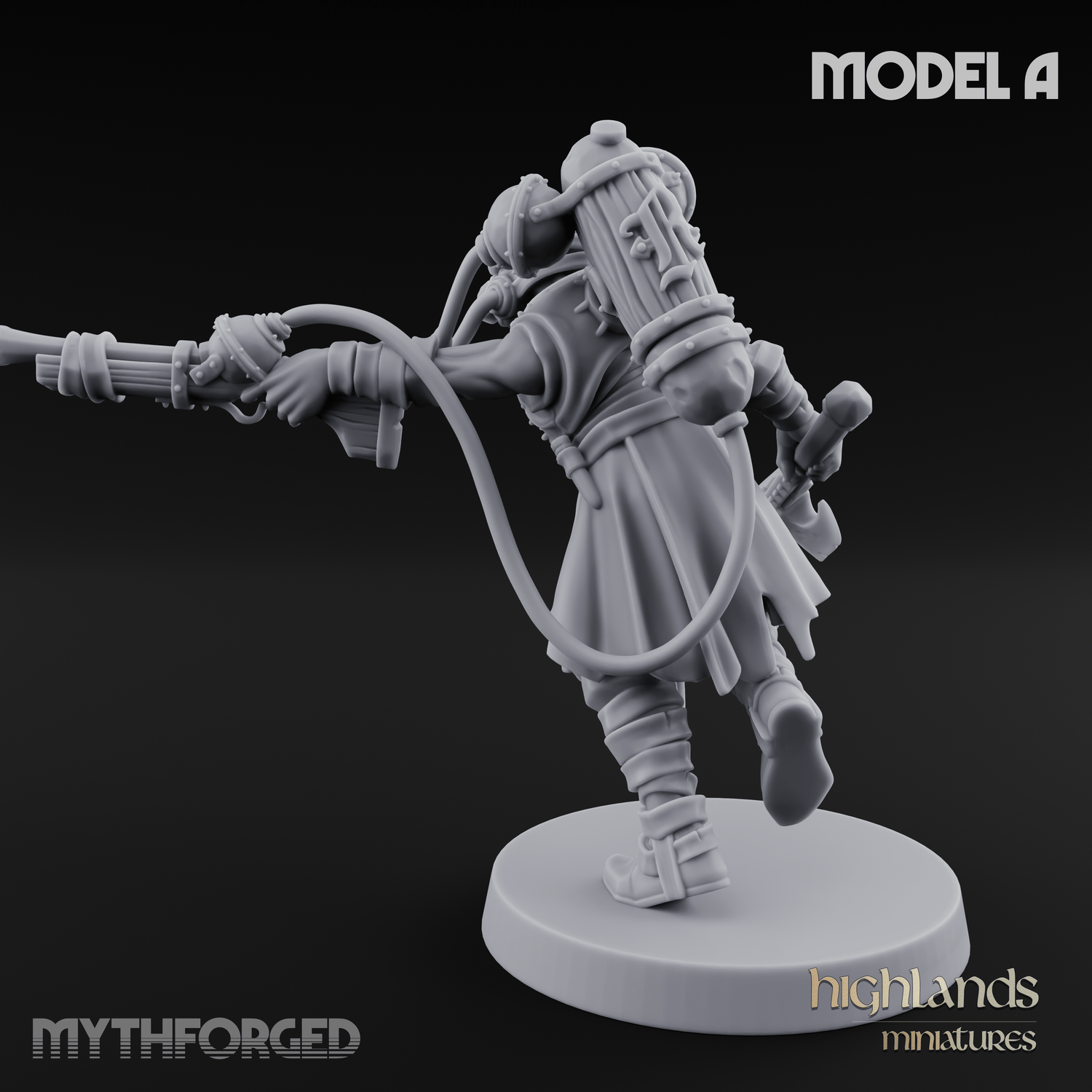 Enhanced Human Artificers A Miniature for Dungeons and Dragons, Pathfinder or other TTRPGs