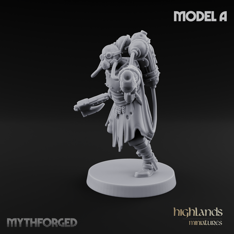 Enhanced Human Artificers A Miniature for Dungeons and Dragons, Pathfinder or other TTRPGs