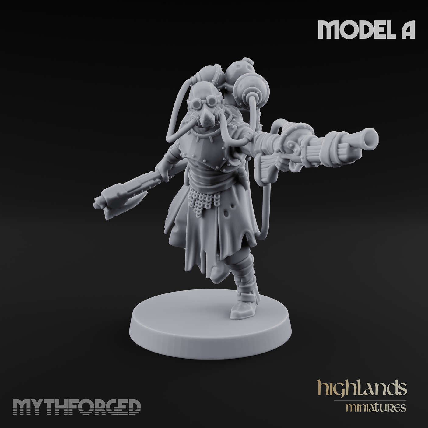 Enhanced Human Artificers A Miniature for Dungeons and Dragons, Pathfinder or other TTRPGs
