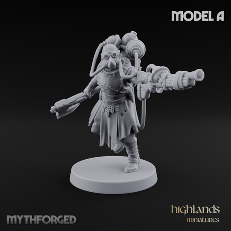 Enhanced Human Artificers A Miniature for Dungeons and Dragons, Pathfinder or other TTRPGs