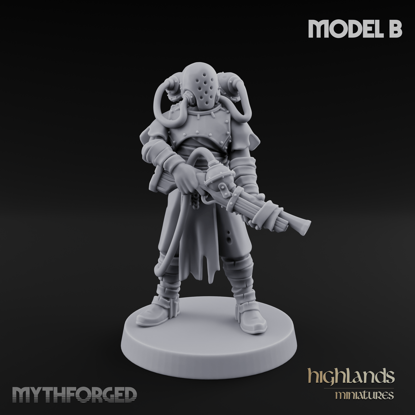 Enhanced Human Artificers B Miniature for Dungeons and Dragons, Pathfinder or other TTRPGs