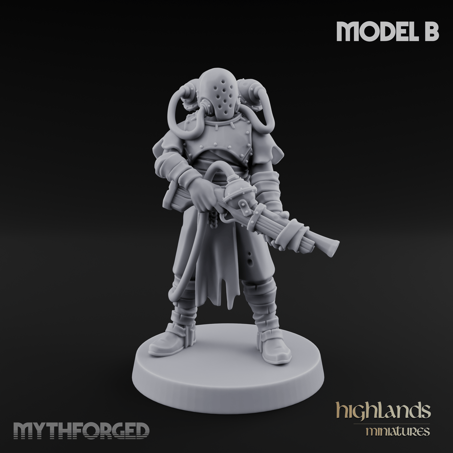 Enhanced Human Artificers B Miniature for Dungeons and Dragons, Pathfinder or other TTRPGs