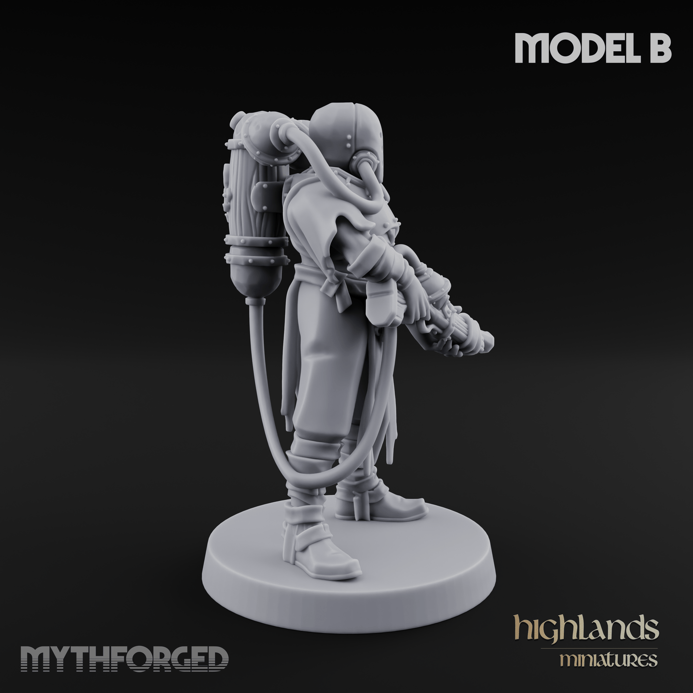 Enhanced Human Artificers B Miniature for Dungeons and Dragons, Pathfinder or other TTRPGs