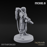 Enhanced Human Artificers B Miniature for Dungeons and Dragons, Pathfinder or other TTRPGs