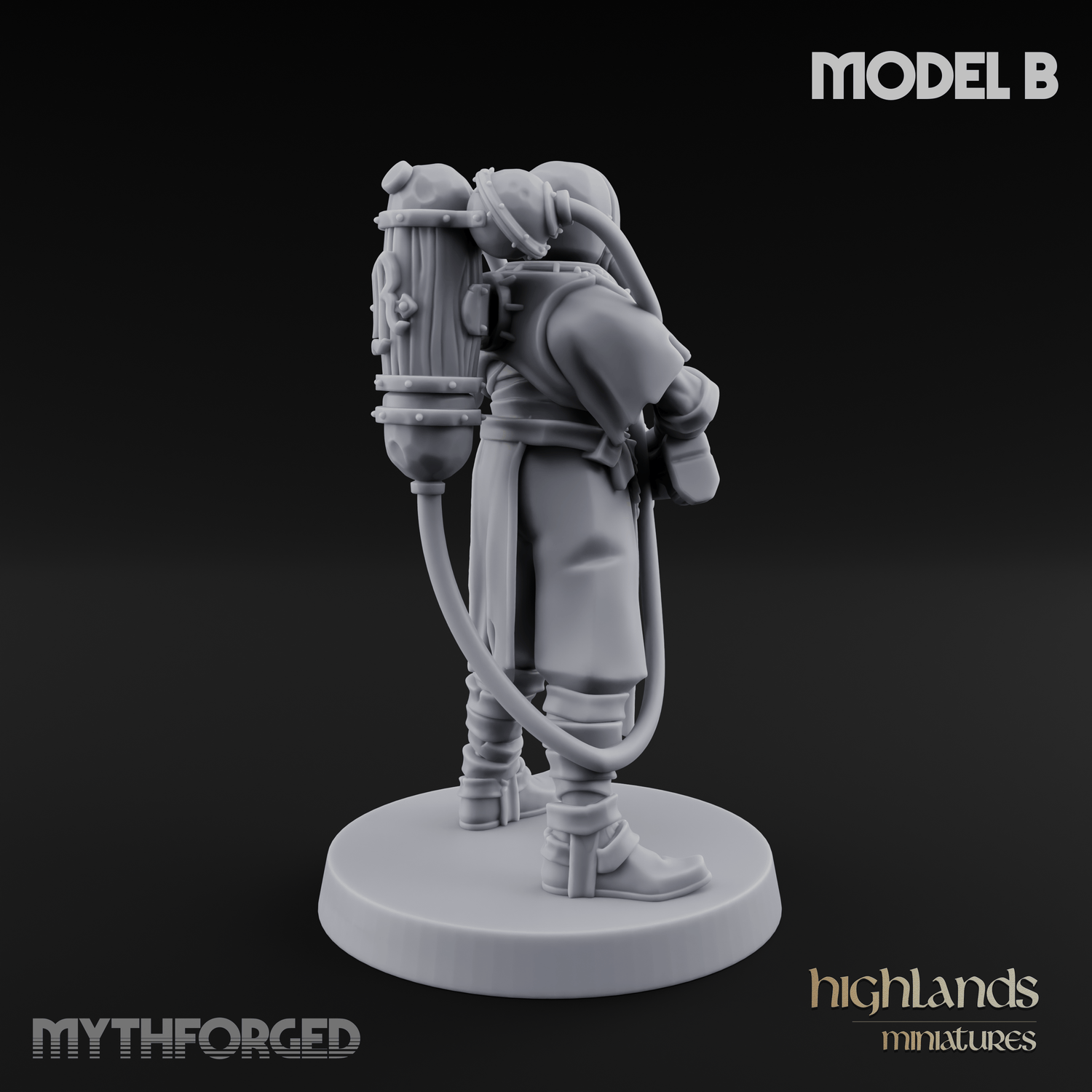 Enhanced Human Artificers B Miniature for Dungeons and Dragons, Pathfinder or other TTRPGs