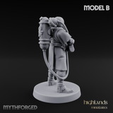 Enhanced Human Artificers B Miniature for Dungeons and Dragons, Pathfinder or other TTRPGs