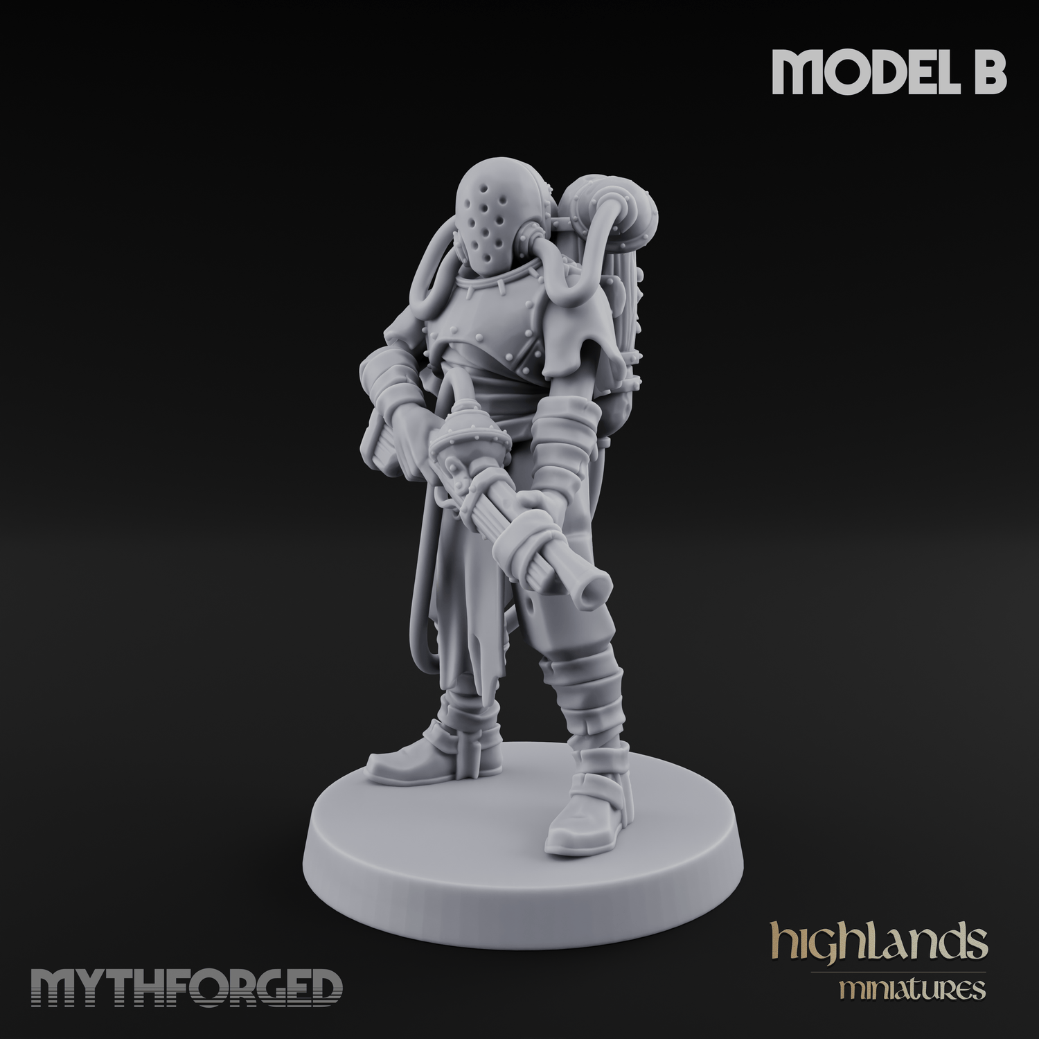 Enhanced Human Artificers B Miniature for Dungeons and Dragons, Pathfinder or other TTRPGs