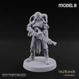 Enhanced Human Artificers B Miniature for Dungeons and Dragons, Pathfinder or other TTRPGs