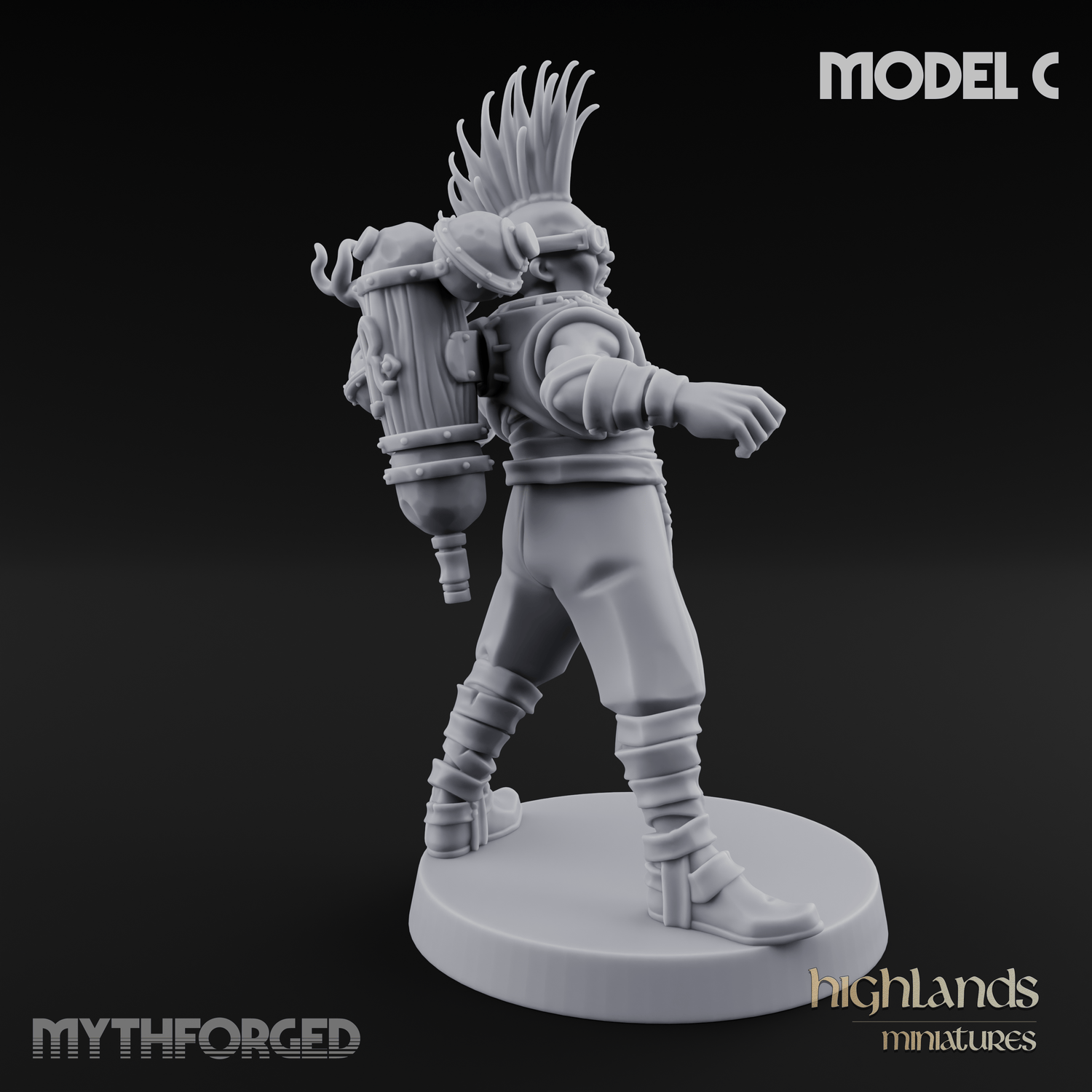 Enhanced Human Artificers C Miniature for Dungeons and Dragons, Pathfinder or other TTRPGs