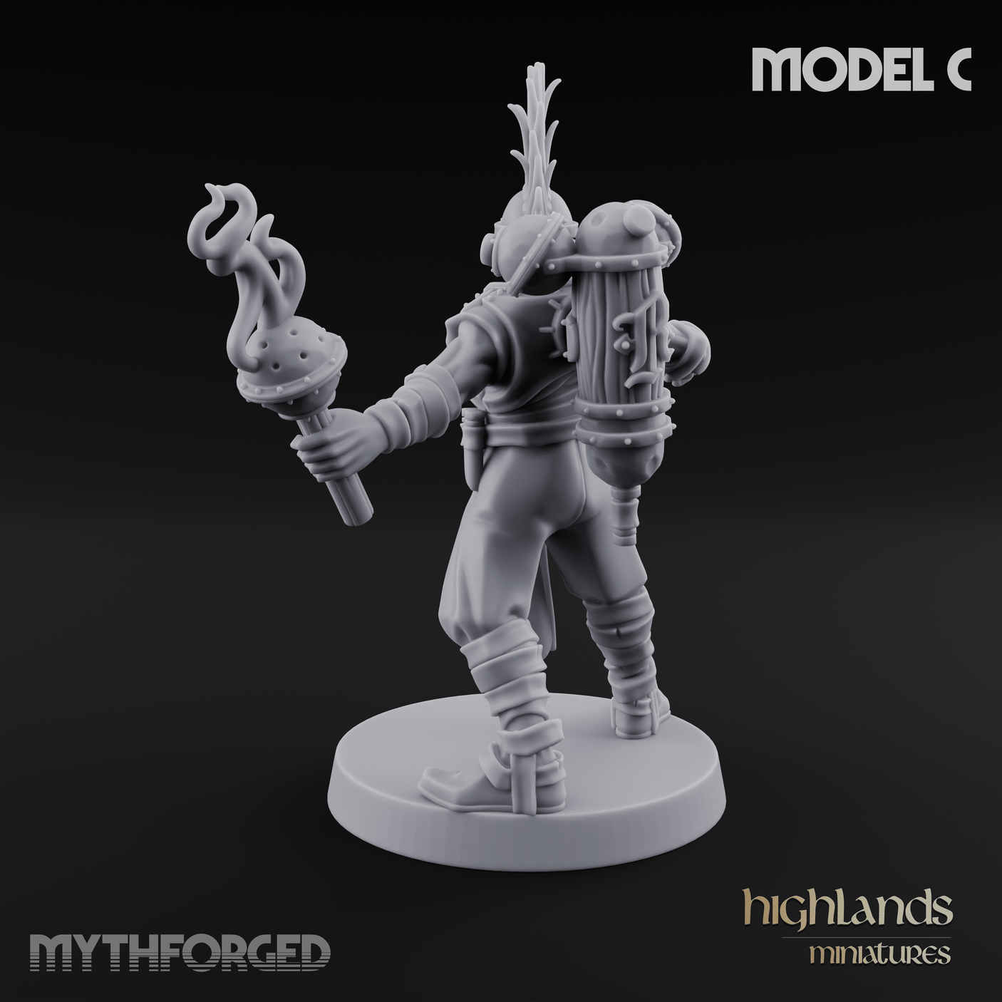 Enhanced Human Artificers C Miniature for Dungeons and Dragons, Pathfinder or other TTRPGs