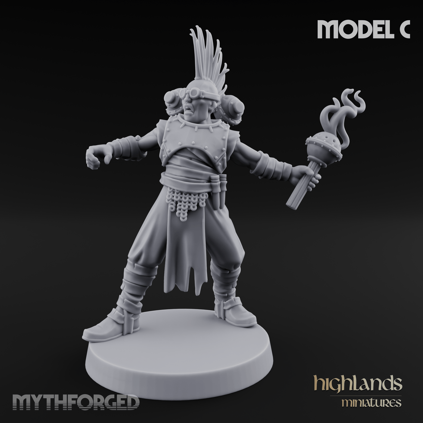 Enhanced Human Artificers C Miniature for Dungeons and Dragons, Pathfinder or other TTRPGs