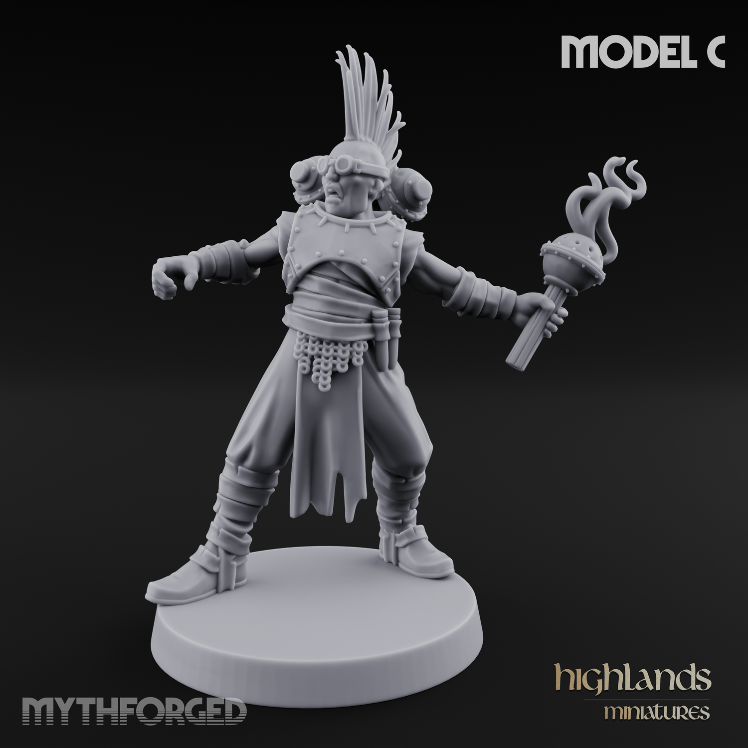 Enhanced Human Artificers C Miniature for Dungeons and Dragons, Pathfinder or other TTRPGs