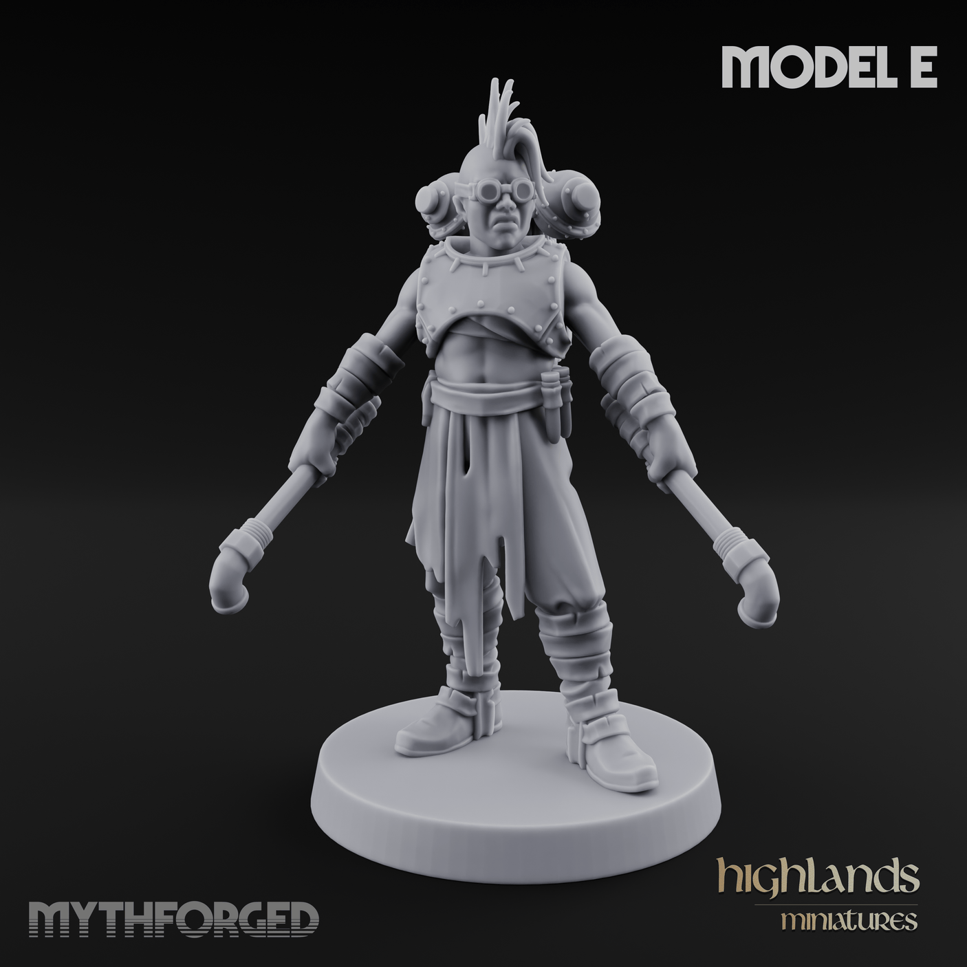 Enhanced Human Artificers E Miniature for Dungeons and Dragons, Pathfinder or other TTRPGs