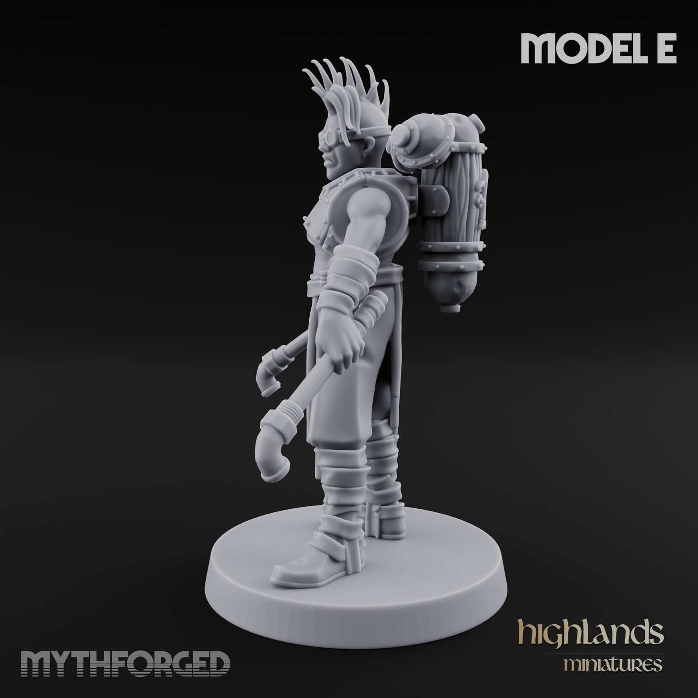 Enhanced Human Artificers E Miniature for Dungeons and Dragons, Pathfinder or other TTRPGs
