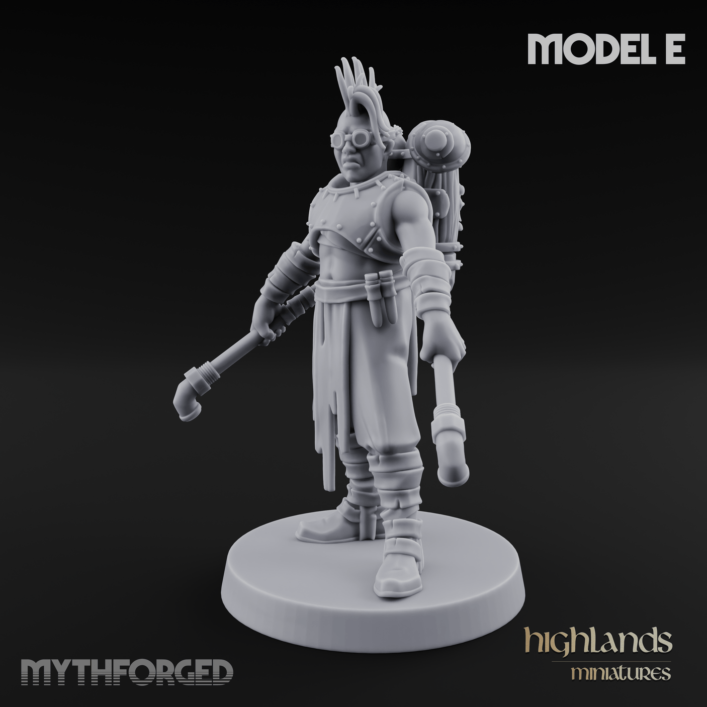 Enhanced Human Artificers E Miniature for Dungeons and Dragons, Pathfinder or other TTRPGs