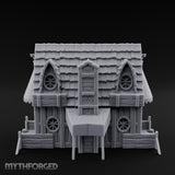Round-Windowed Plank-Sided Fortune Teller's Shack Miniature for Dungeons and Dragons, Pathfinder or other TTRPGs