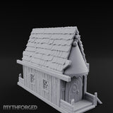 Round-Windowed Plank-Sided Fortune Teller's Shack Miniature for Dungeons and Dragons, Pathfinder or other TTRPGs