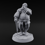 Belly Laughing Human Noble Miniature for Dungeons and Dragons, Pathfinder or other TTRPGs