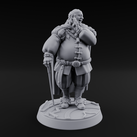Belly Laughing Human Noble Miniature for Dungeons and Dragons, Pathfinder or other TTRPGs
