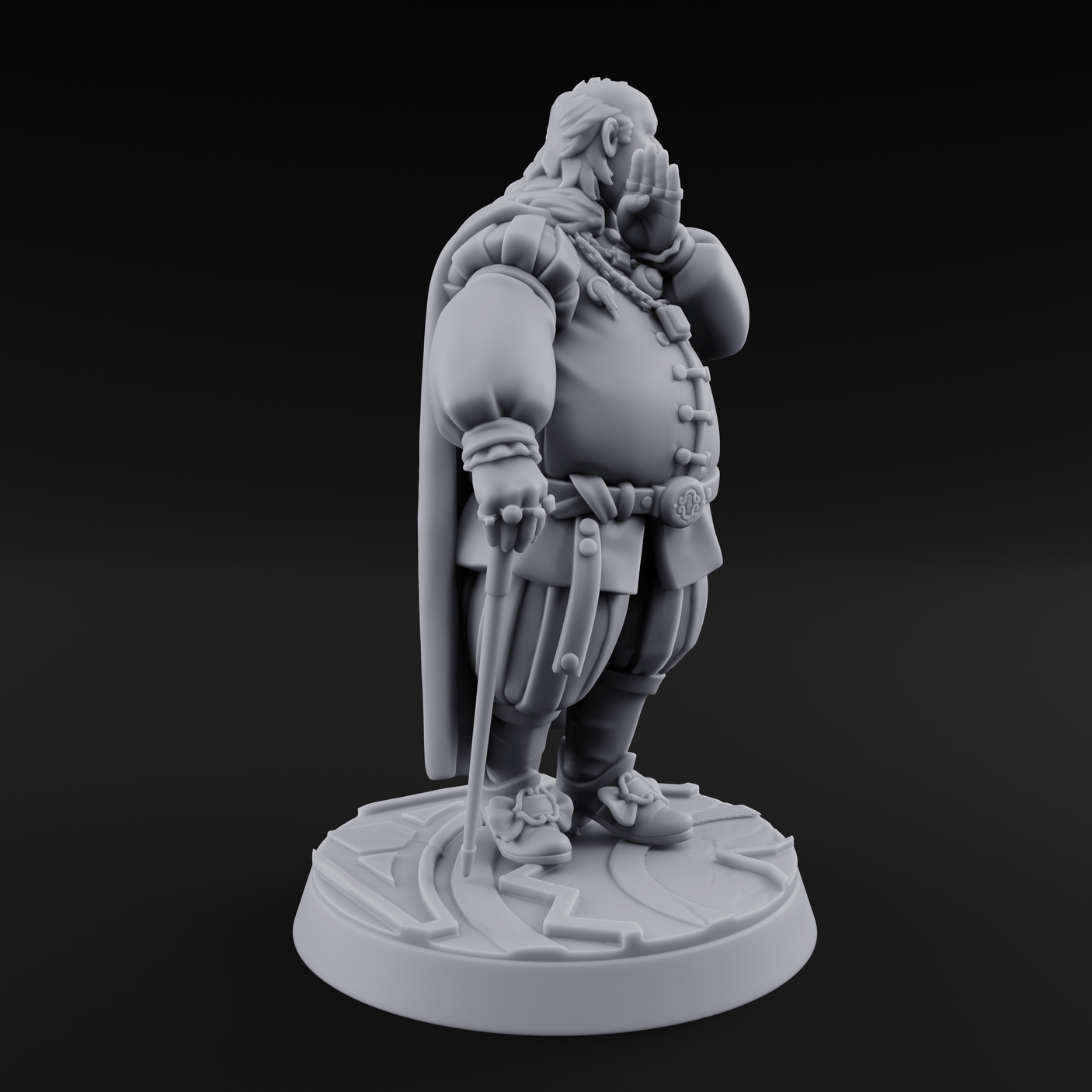 Belly Laughing Human Noble Miniature for Dungeons and Dragons, Pathfinder or other TTRPGs
