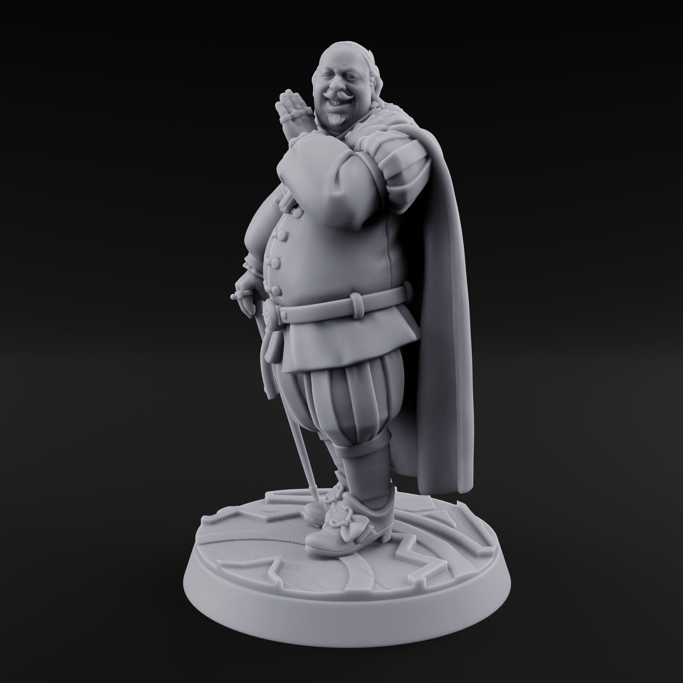 Belly Laughing Human Noble Miniature for Dungeons and Dragons, Pathfinder or other TTRPGs