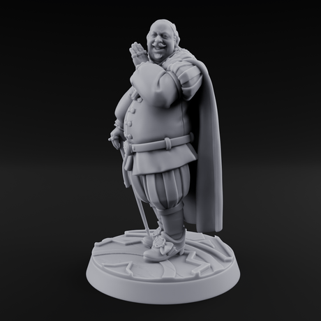 Belly Laughing Human Noble Miniature for Dungeons and Dragons, Pathfinder or other TTRPGs