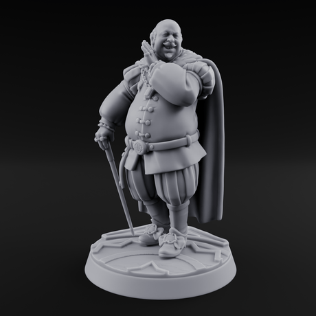 Belly Laughing Human Noble Miniature for Dungeons and Dragons, Pathfinder or other TTRPGs