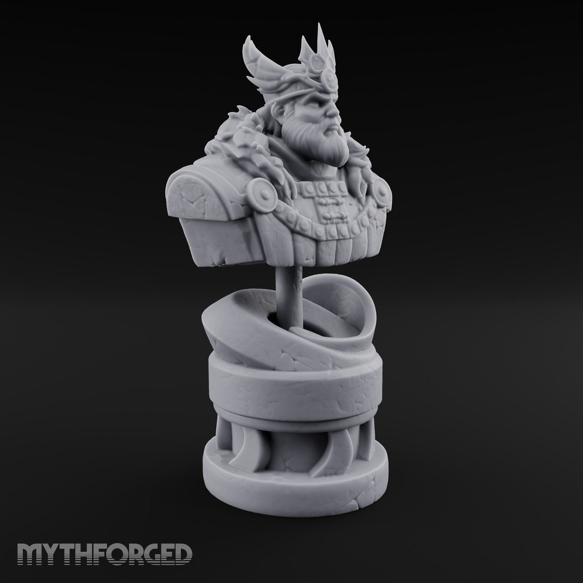 Stern Gaze, Spiked Crown Royal King Bust Display
