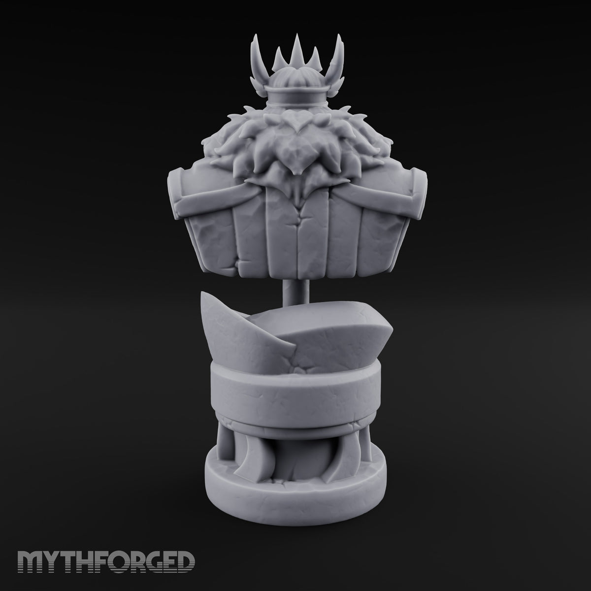 Stern Gaze, Spiked Crown Royal King Bust Display