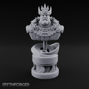 Stern Gaze, Spiked Crown Royal King Bust Display