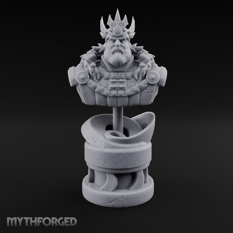 Stern Gaze, Spiked Crown Royal King Bust Display