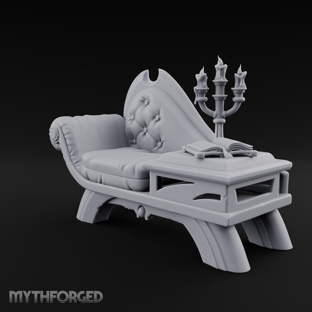 Reclines Like Royalty Ornate Tufted Chaise Lounge