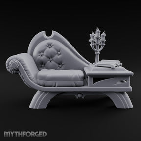 Reclines Like Royalty Ornate Tufted Chaise Lounge